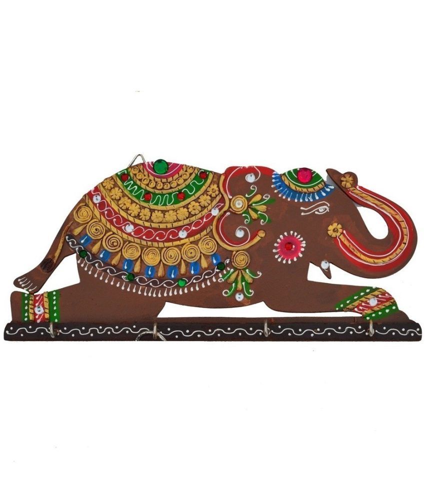     			JaipurCrafts Multicolour Wood Key Holder - Pack of 1