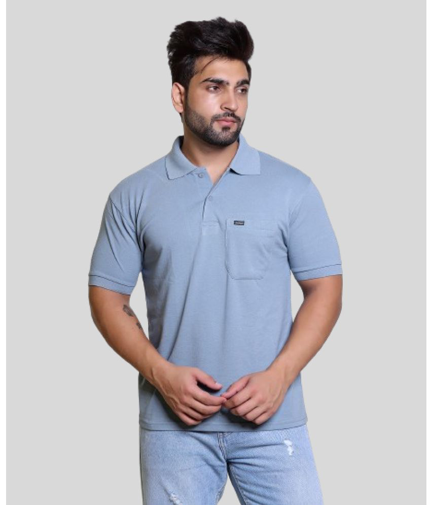     			Japroz Cotton Regular Fit Solid Half Sleeves Men's Polo T Shirt - Grey ( Pack of 1 )