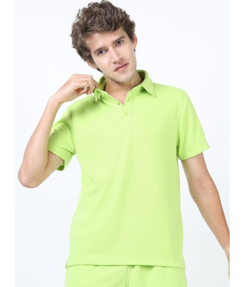     			Ketch Pack of 1 Polyester Regular Fit Solid Half Sleeves Men's Polo T Shirt ( Green )