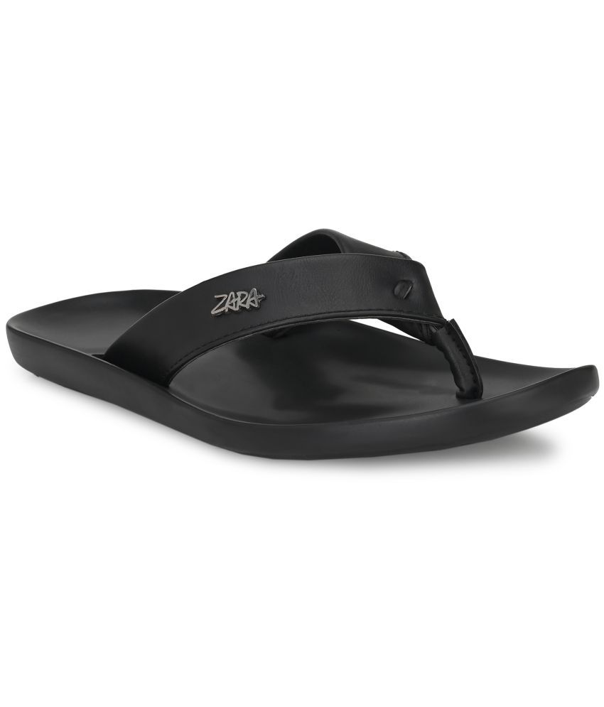     			Leeport Black Men's Slide Flip Flop