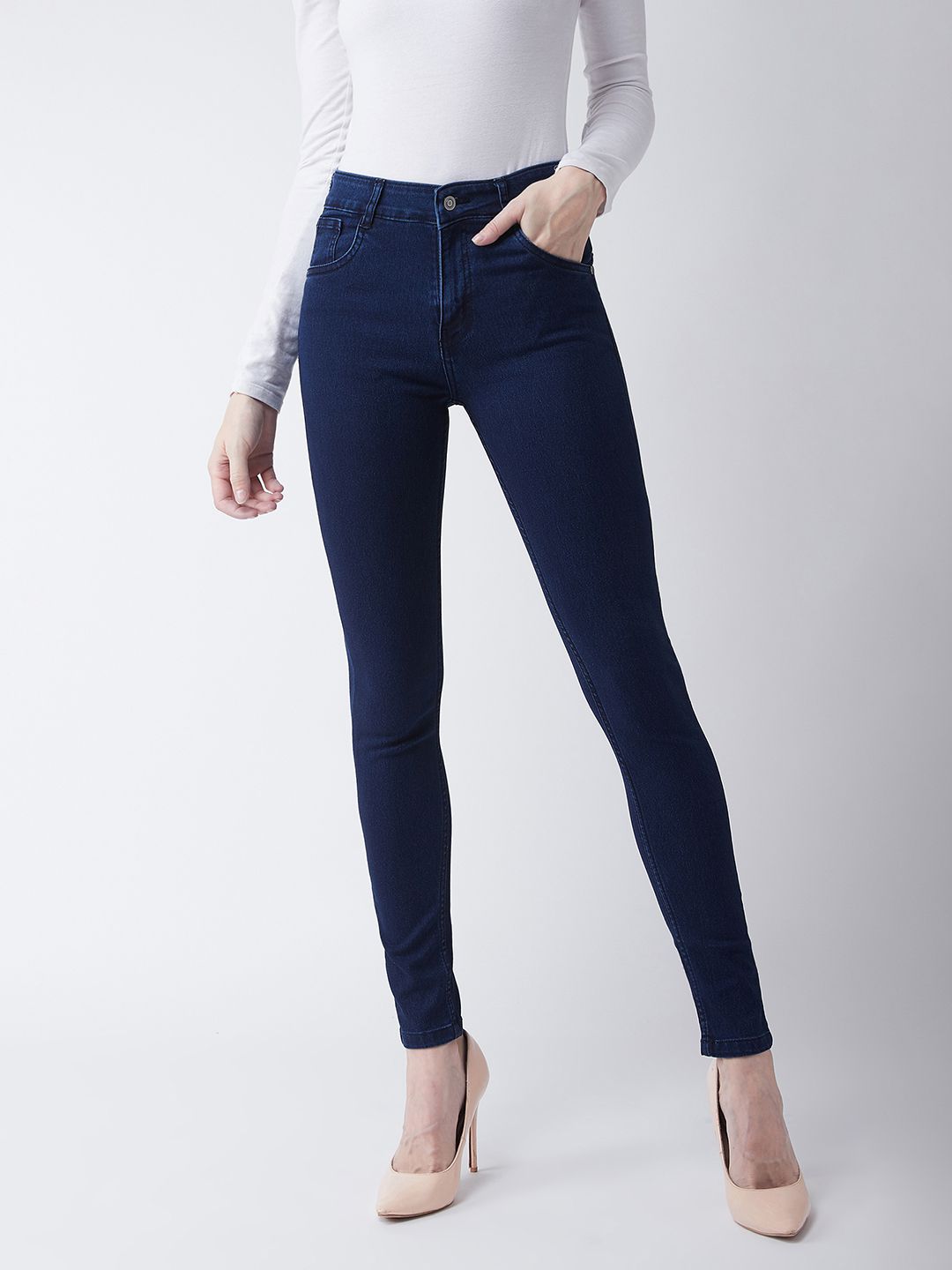     			Miss Chase - Navy Blue Denim Skinny Fit Women's Jeans ( Pack of 1 )
