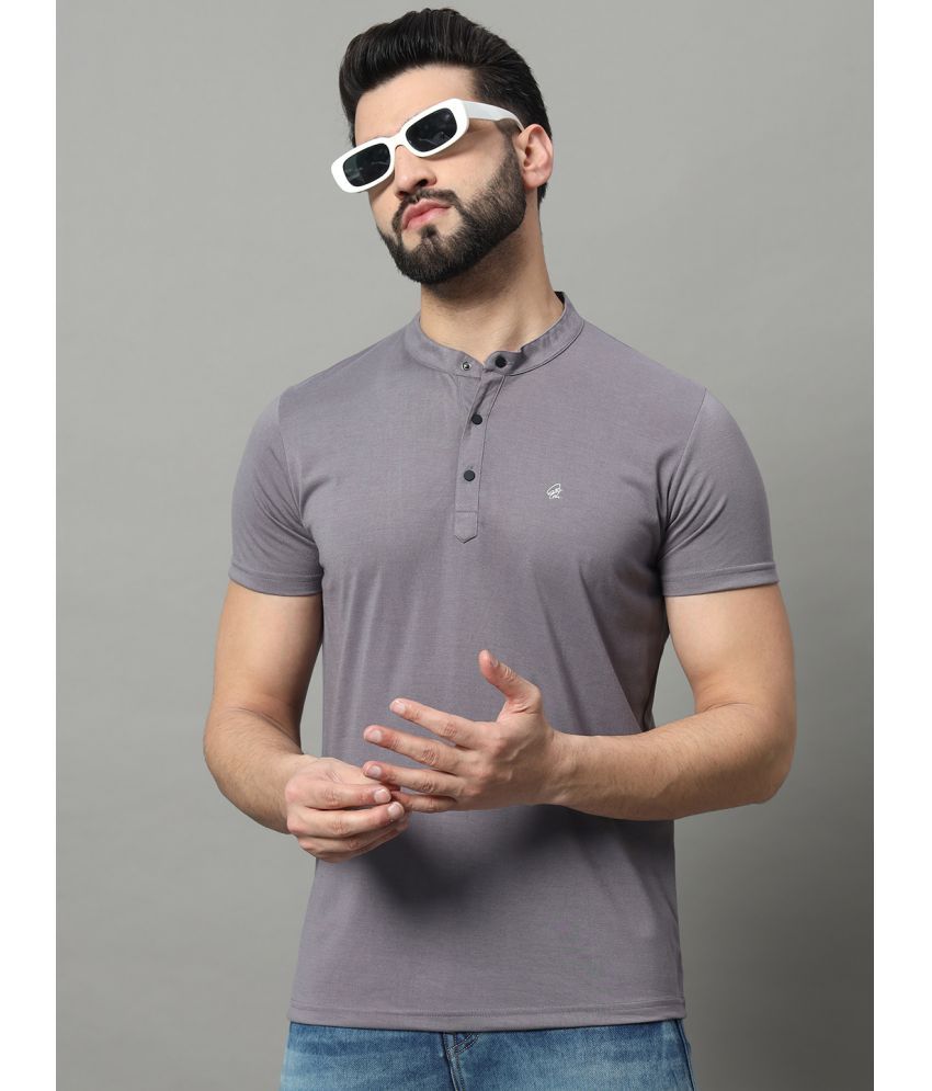     			OGEN Cotton Blend Regular Fit Solid Half Sleeves Men's T-Shirt - Lavender ( Pack of 1 )