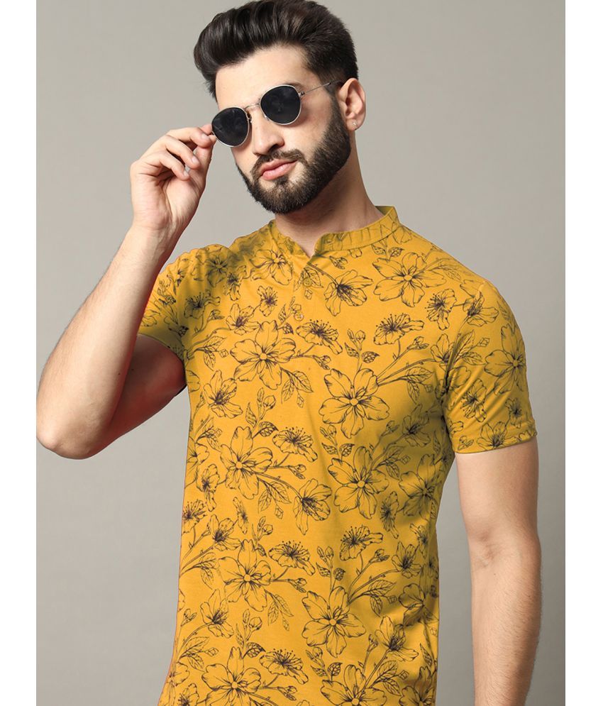     			RELANE Pack of 1 Cotton Blend Regular Fit Men's T-Shirt ( Mustard )