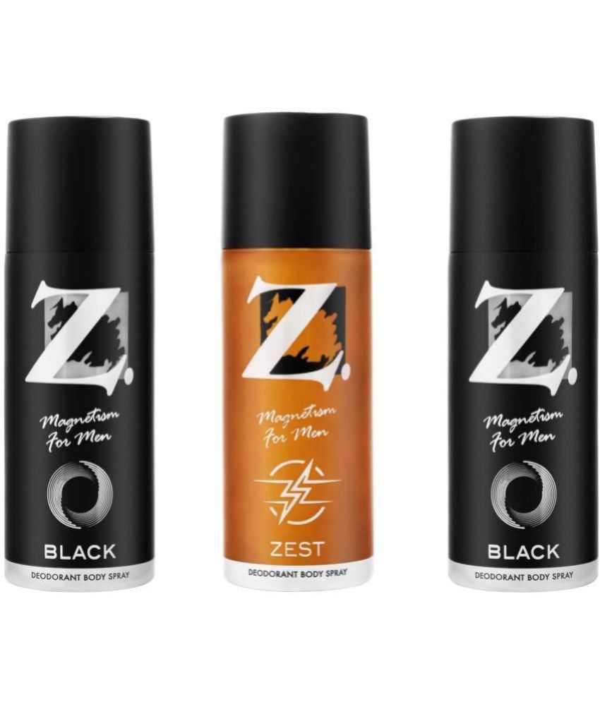     			Z Magnetism for Men back and zeo Deodorant Spray for Men 250 ml ( Pack of 3 )