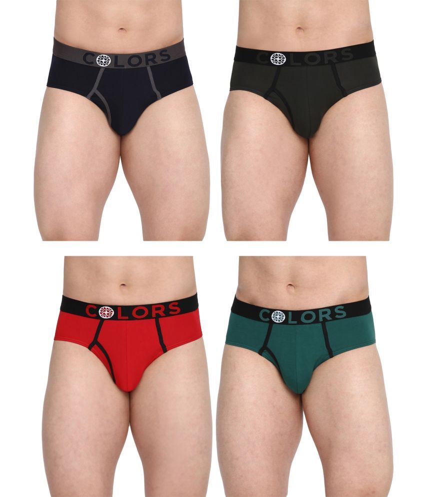     			COLORS by Rupa Frontline Multicolor Cotton Men's Briefs ( Pack of 4 )