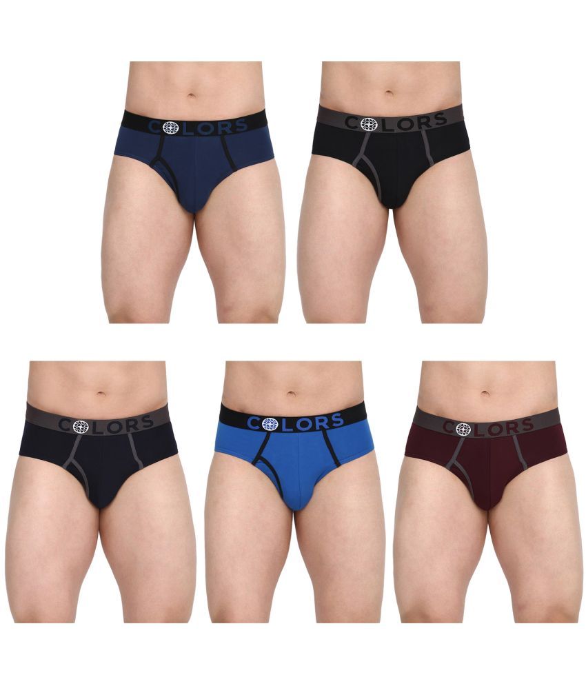     			COLORS by Rupa Frontline Multicolor Cotton Men's Briefs ( Pack of 5 )