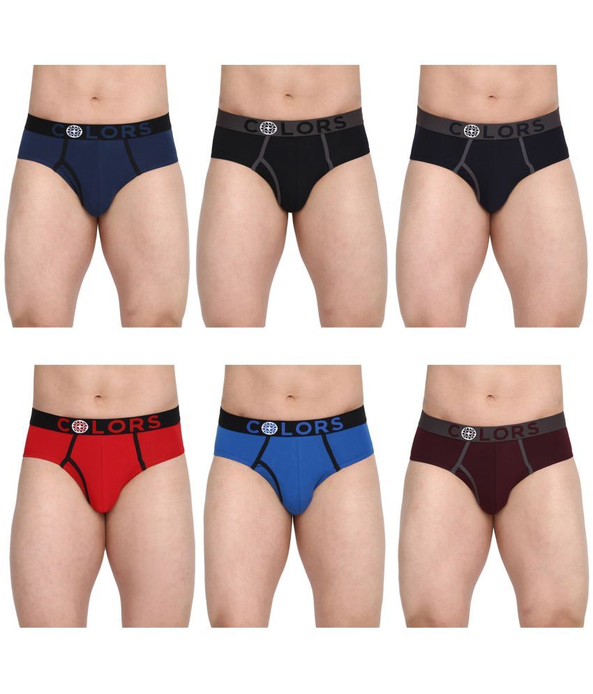     			COLORS by Rupa Frontline Multicolor Cotton Men's Briefs ( Pack of 6 )