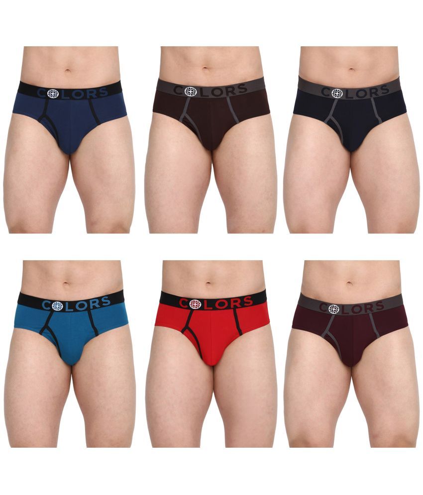     			COLORS by Rupa Frontline Multicolor Cotton Men's Briefs ( Pack of 6 )