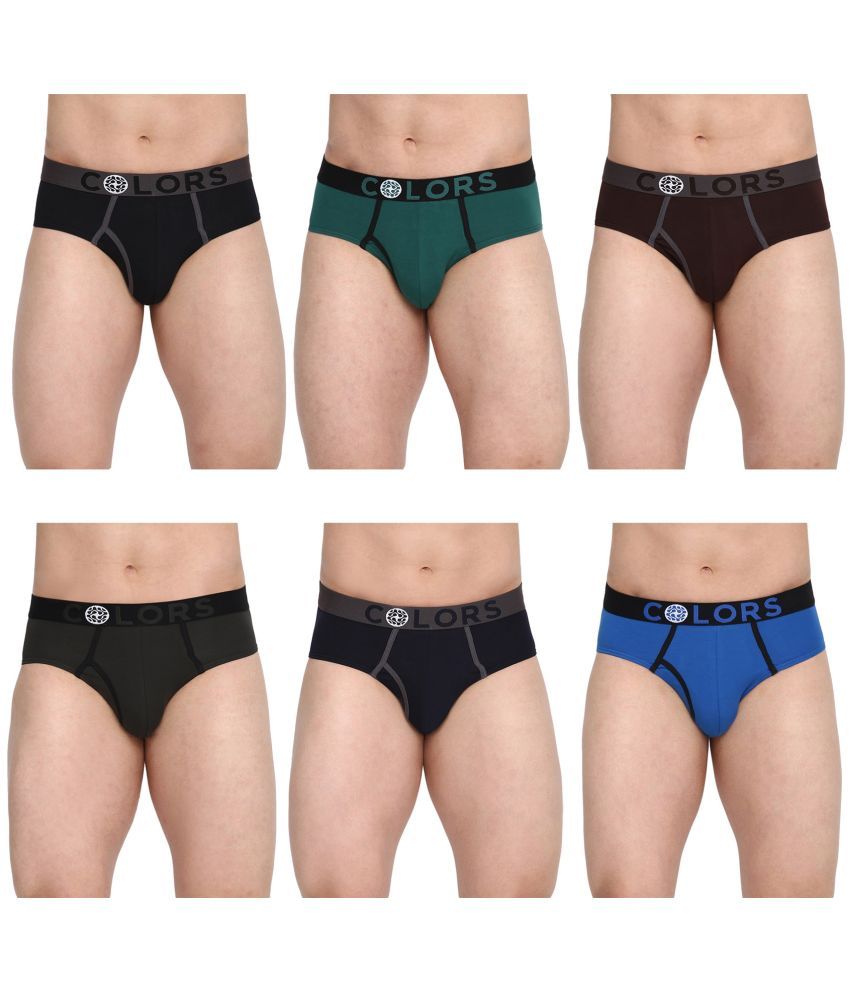     			COLORS by Rupa Frontline Multicolor Cotton Men's Briefs ( Pack of 6 )