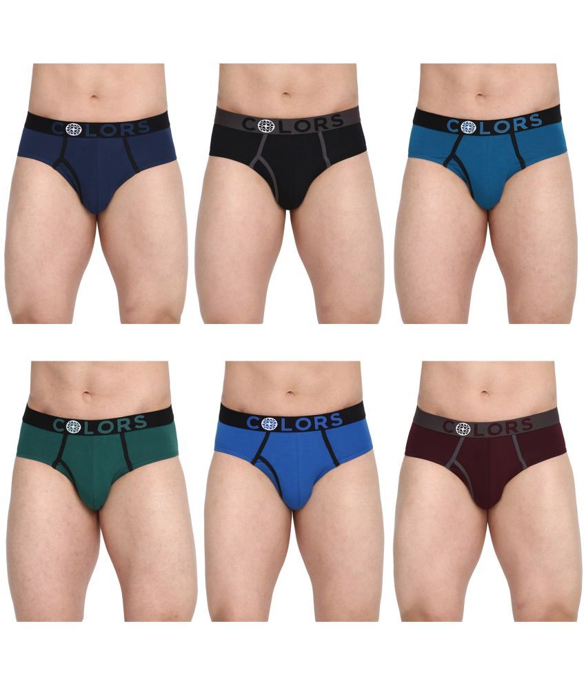     			COLORS by Rupa Frontline Multicolor Cotton Men's Briefs ( Pack of 6 )