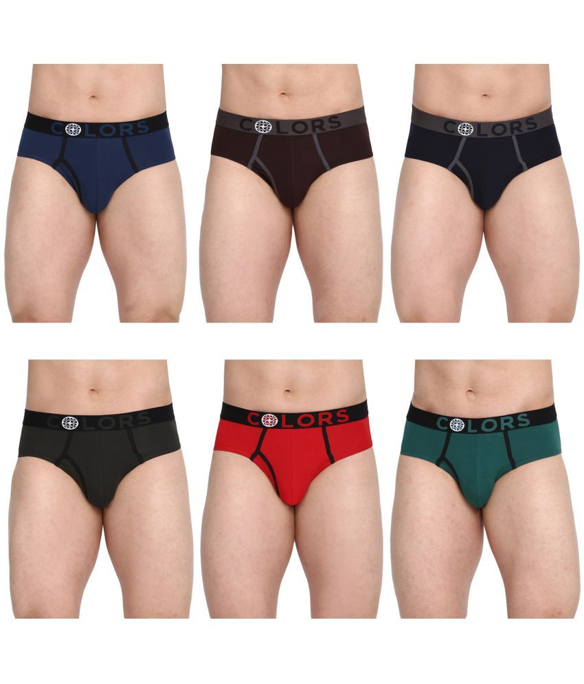     			COLORS by Rupa Frontline Multicolor Cotton Men's Briefs ( Pack of 6 )