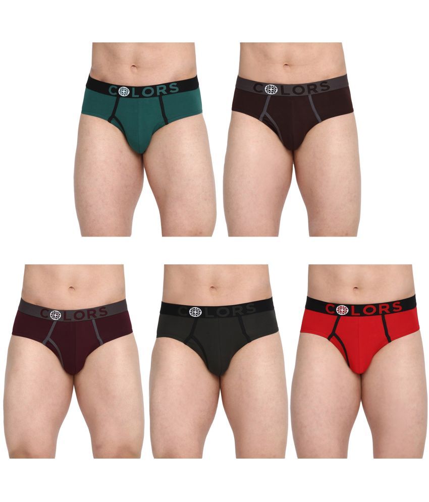     			COLORS by Rupa Frontline Multicolor Cotton Men's Briefs ( Pack of 5 )