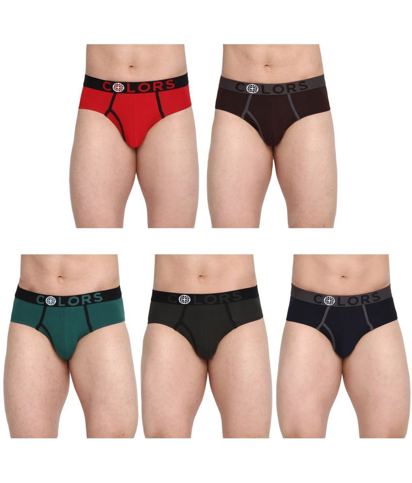     			COLORS by Rupa Frontline Multicolor Cotton Men's Briefs ( Pack of 5 )