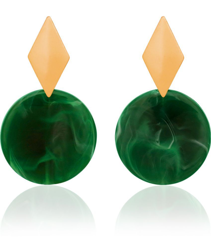     			LUV FASHION Green Stud Earrings ( Pack of 1 )