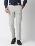 Solemio Slim Flat Men's Formal Trouser - Grey ( Pack of 1 )