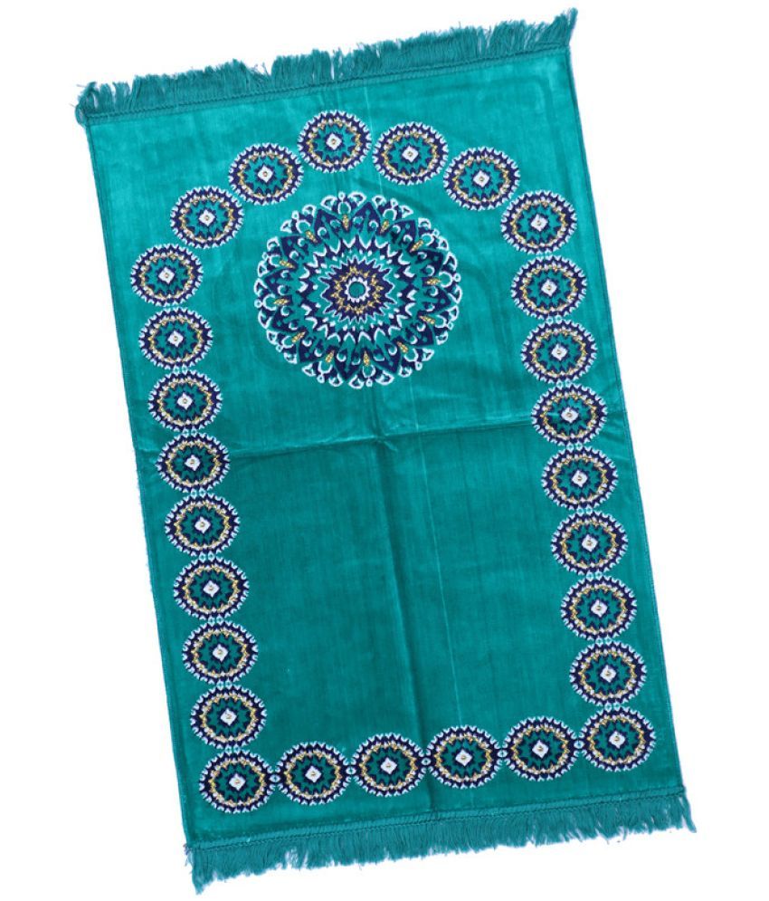     			ADIRNY Green Single Regular Velvet Prayer Mat ( 110 X 70 cm )