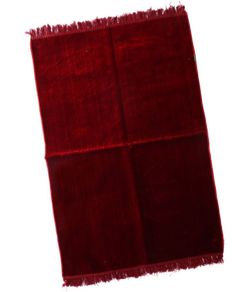     			ADIRNY Maroon Single Regular Velvet Prayer Mat ( 110 X 70 cm )