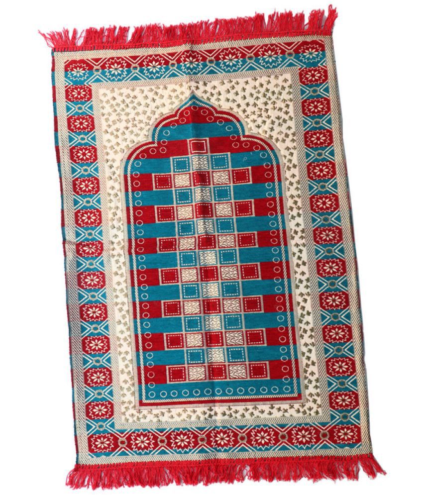     			ADIRNY Red Single Regular Cotton Prayer Mat ( 110 X 70 cm )