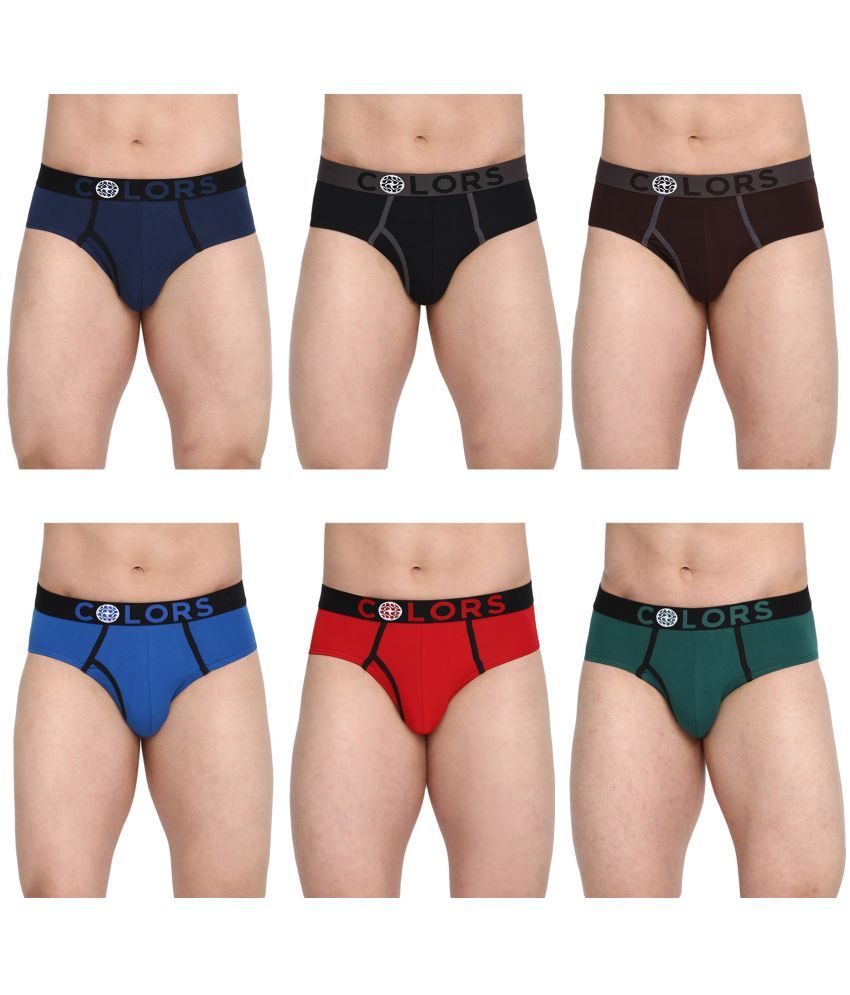     			COLORS by Rupa Frontline Multicolor Cotton Men's Briefs ( Pack of 6 )