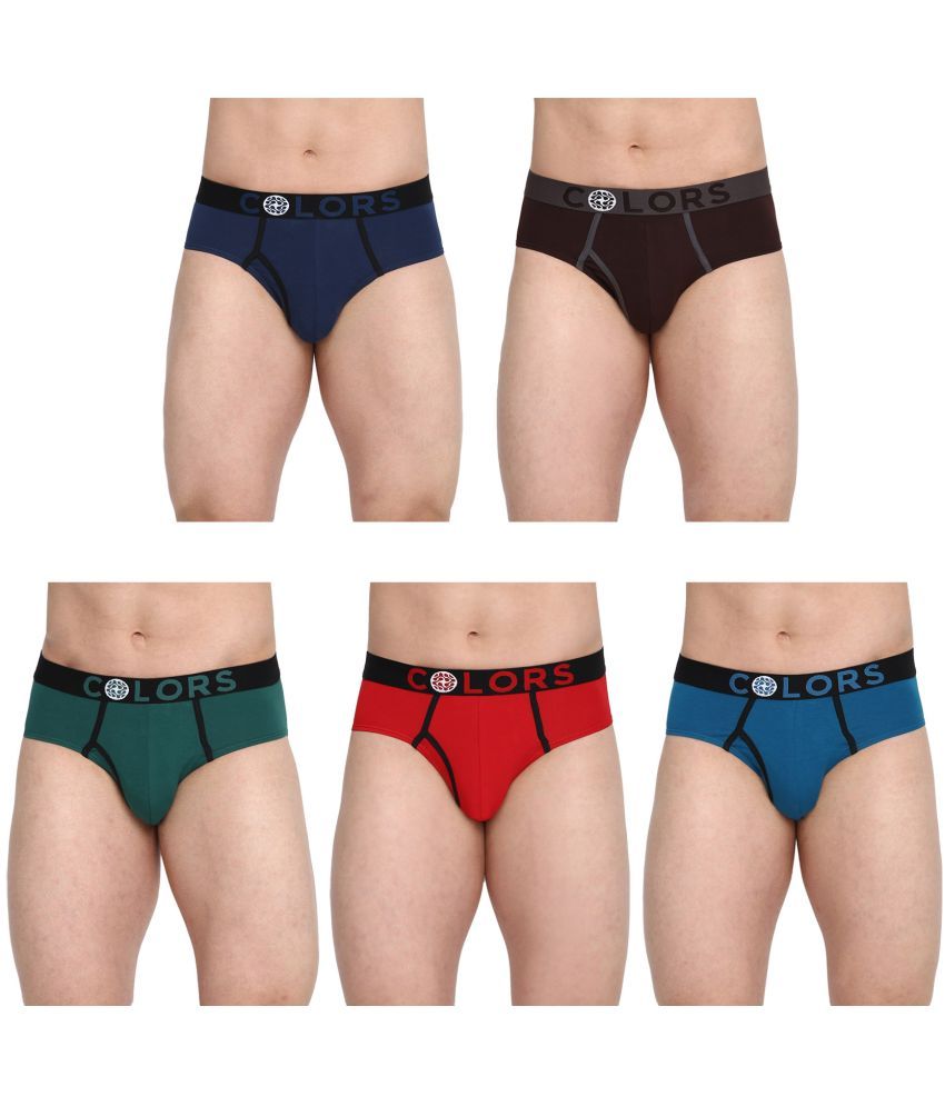     			COLORS by Rupa Frontline Multicolor Cotton Men's Briefs ( Pack of 5 )