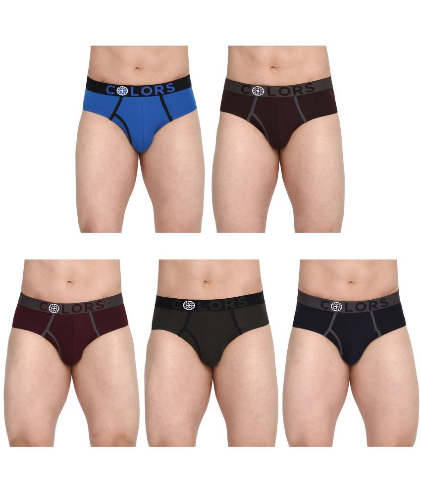     			COLORS by Rupa Frontline Multicolor Cotton Men's Briefs ( Pack of 5 )