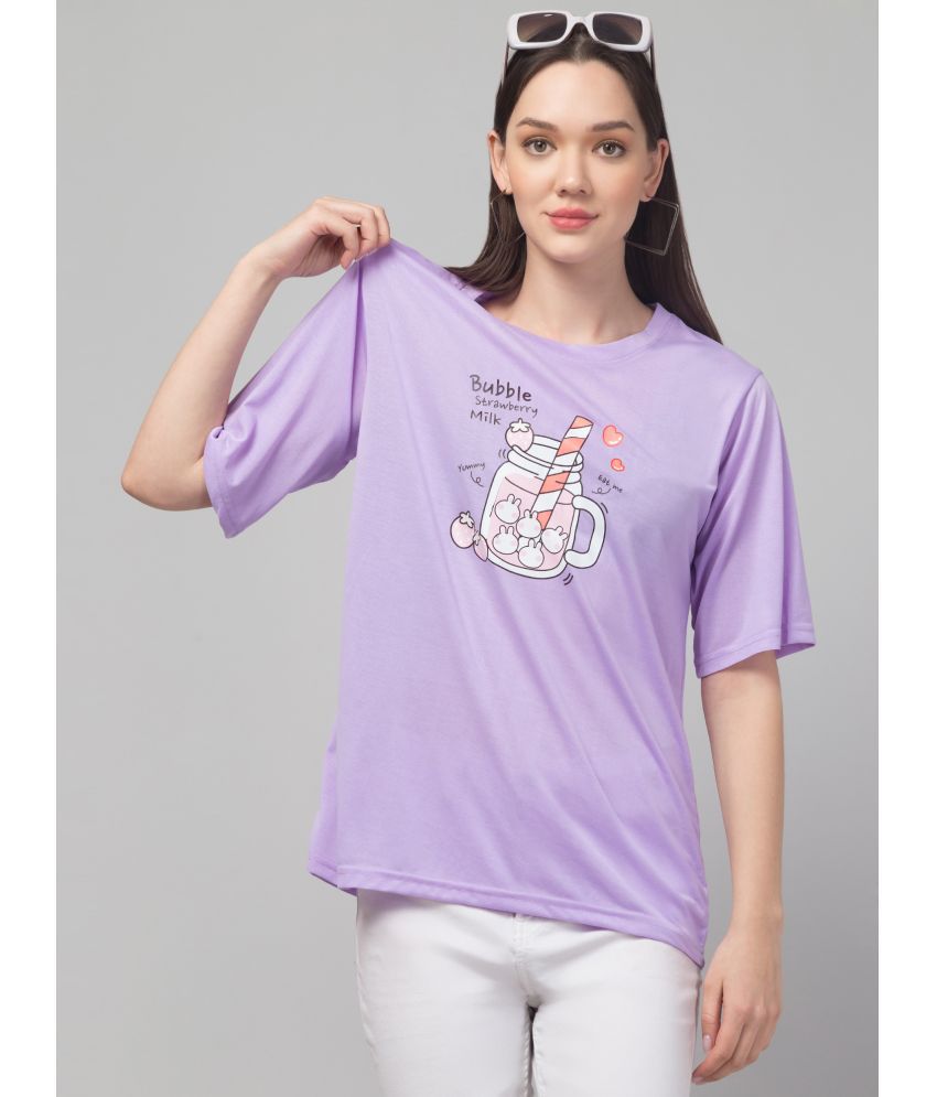     			Culpi Purple Cotton Blend Women's T-Shirt ( Pack of 1 )