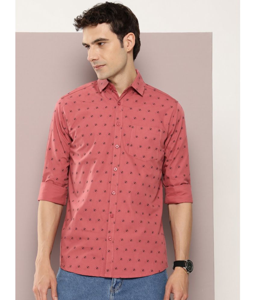     			Dillinger 100% Cotton Regular Fit Printed Full Sleeves Men's Casual Shirt - Pink ( Pack of 1 )