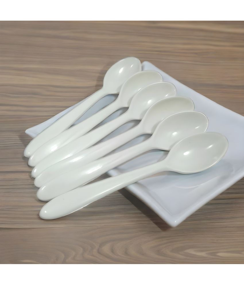     			Inpro White Melamine Serving Spoon ( Pack of 6 )