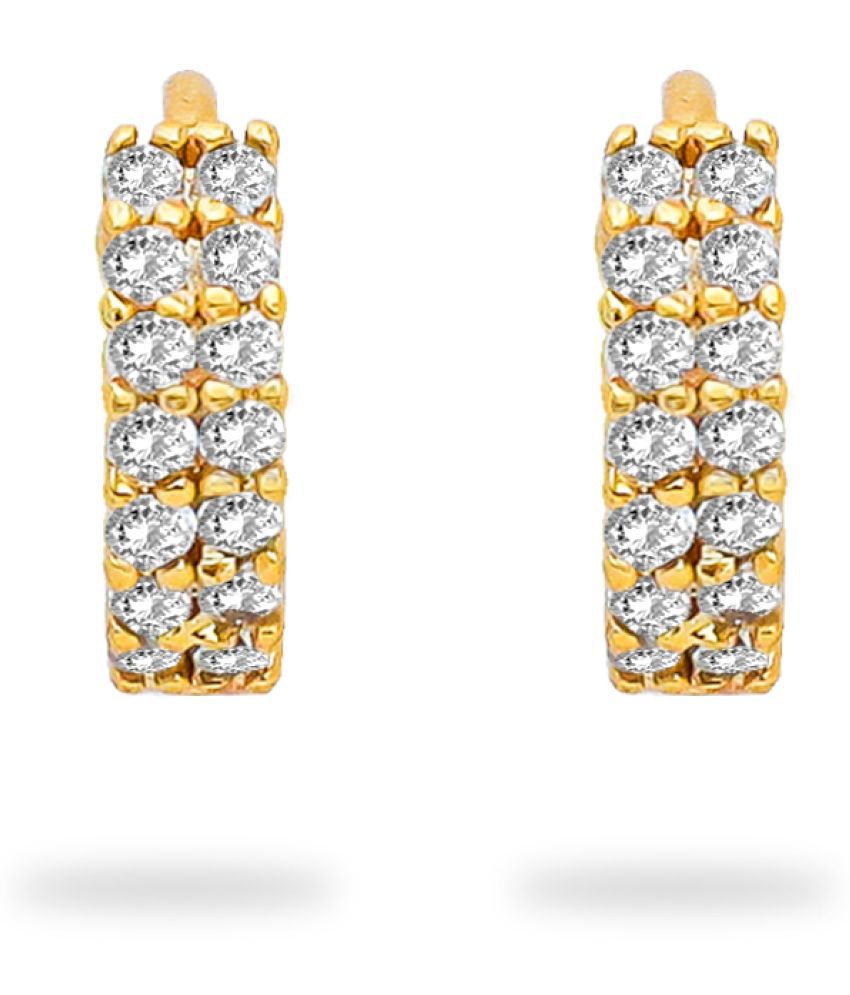     			LUV FASHION Golden Huggies Earrings ( Pack of 1 )