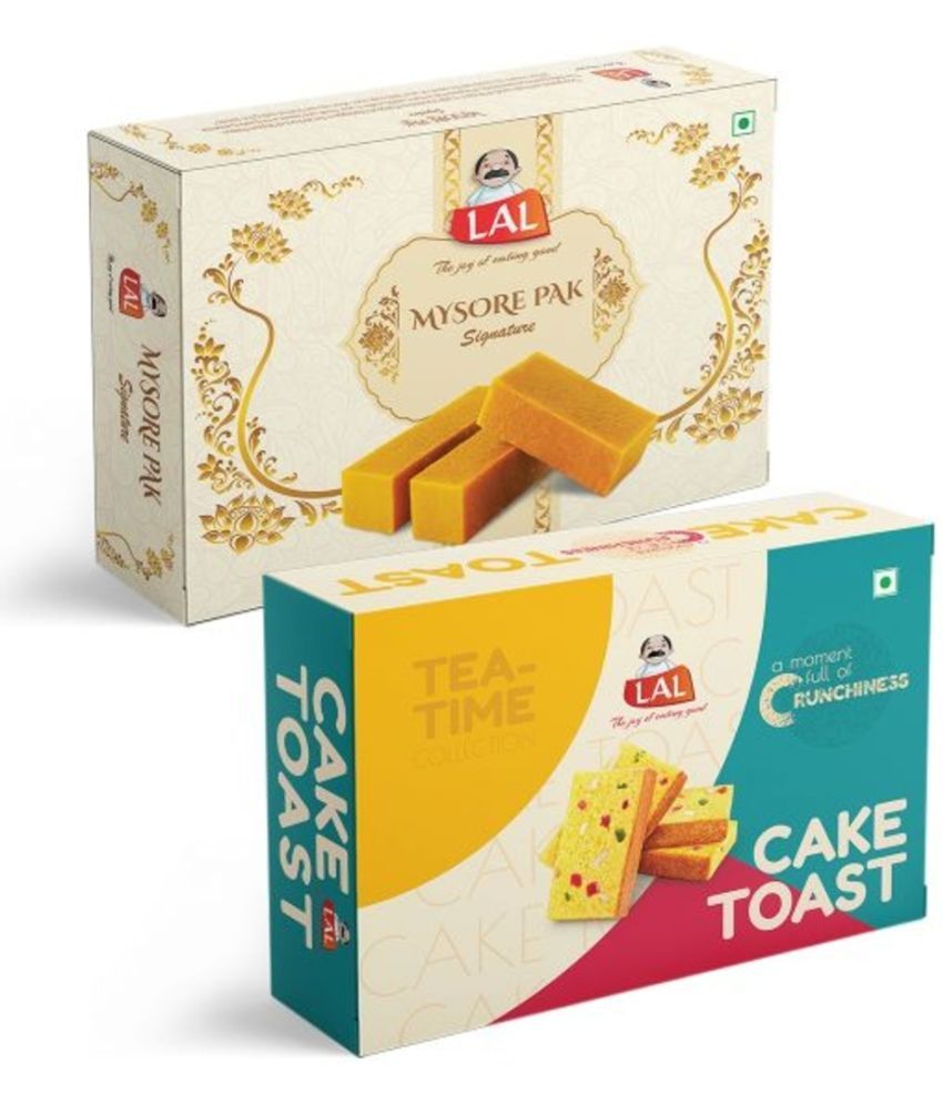     			Lal Sweets Mysore Pak 400g & Cake Toast 300g