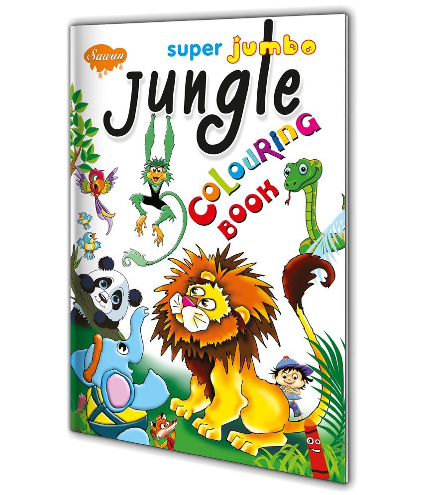     			Super Jumbo Jungle Colouring Book By Sawan