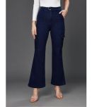 Miss Chase - Navy Blue Denim Wide Leg Women's Jeans ( Pack of 1 )