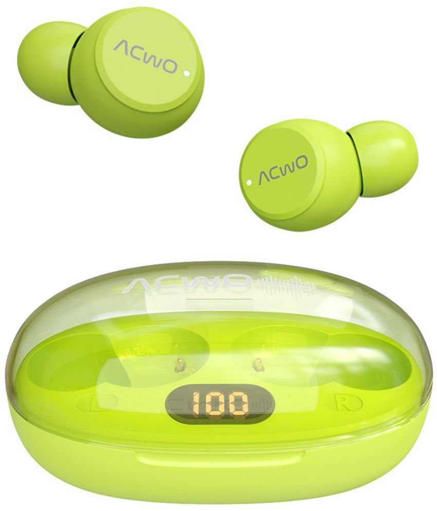     			ACwO DwOTS Trans, 24Hrs Playtime, Powerful Audio Output, LED Display, Type-C Charging, Instant Connectivity, Voice Assistant (Lime Green)