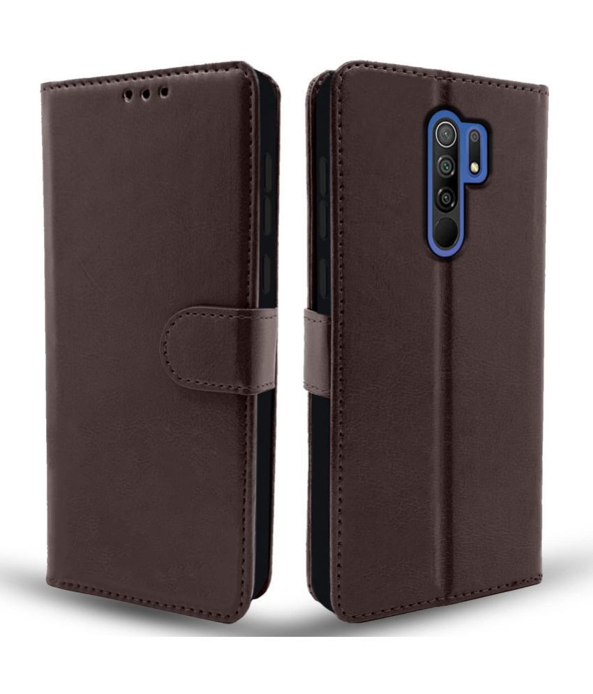     			Balkans Brown Flip Cover Artificial Leather Compatible For Xiaomi Poco M2 ( Pack of 1 )