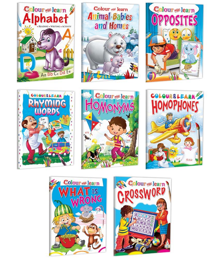     			Colour And Learn Complete Combo Of Colouring Books | Pack of 8 Books