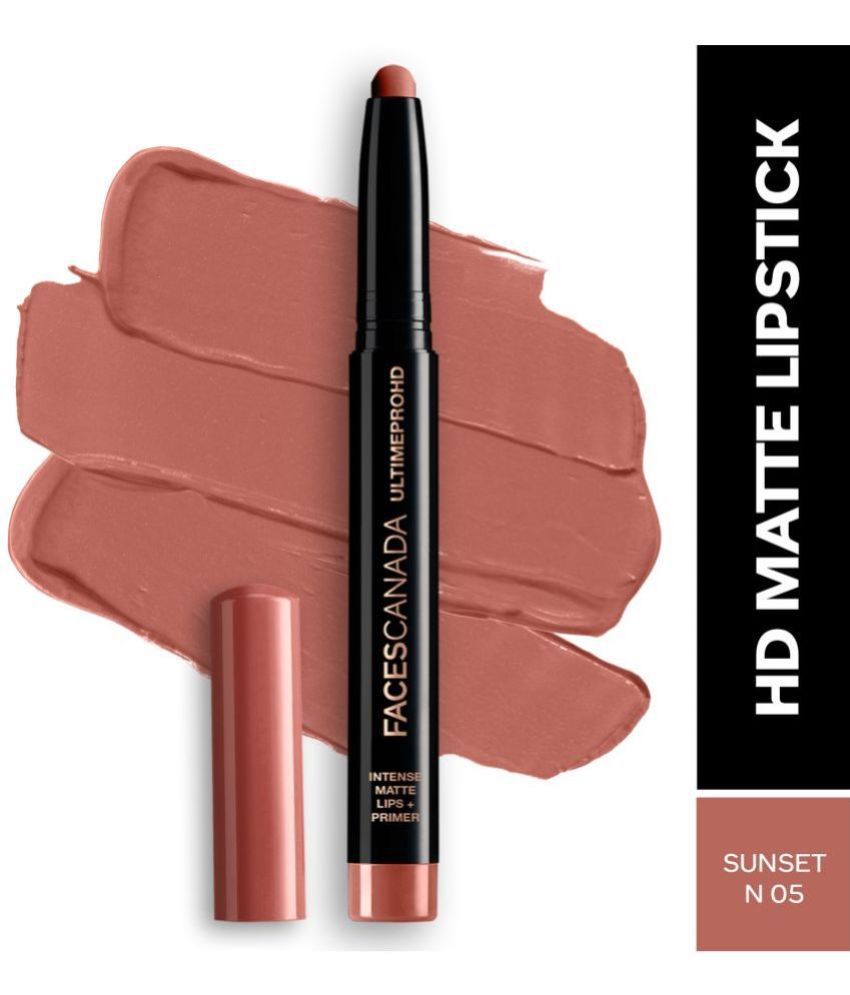     			FACES CANADA Ultime Pro HD Intense Matte Lipstick + Primer - Sunset N05, 1.4g