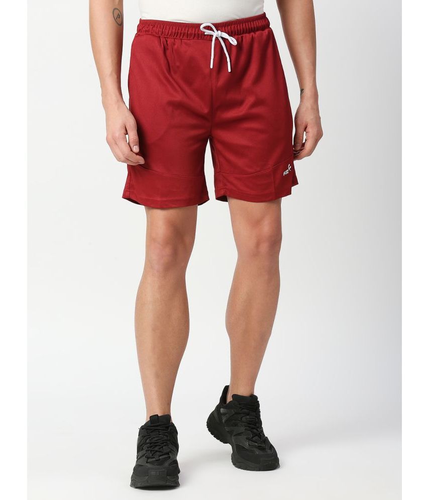     			Fitz Red Polyester Men's Shorts ( Pack of 1 )