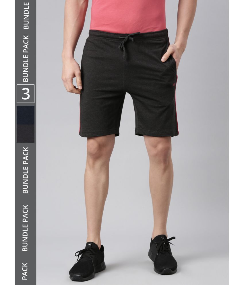     			Force NXT Multi Cotton Blend Men's Shorts ( Pack of 3 )