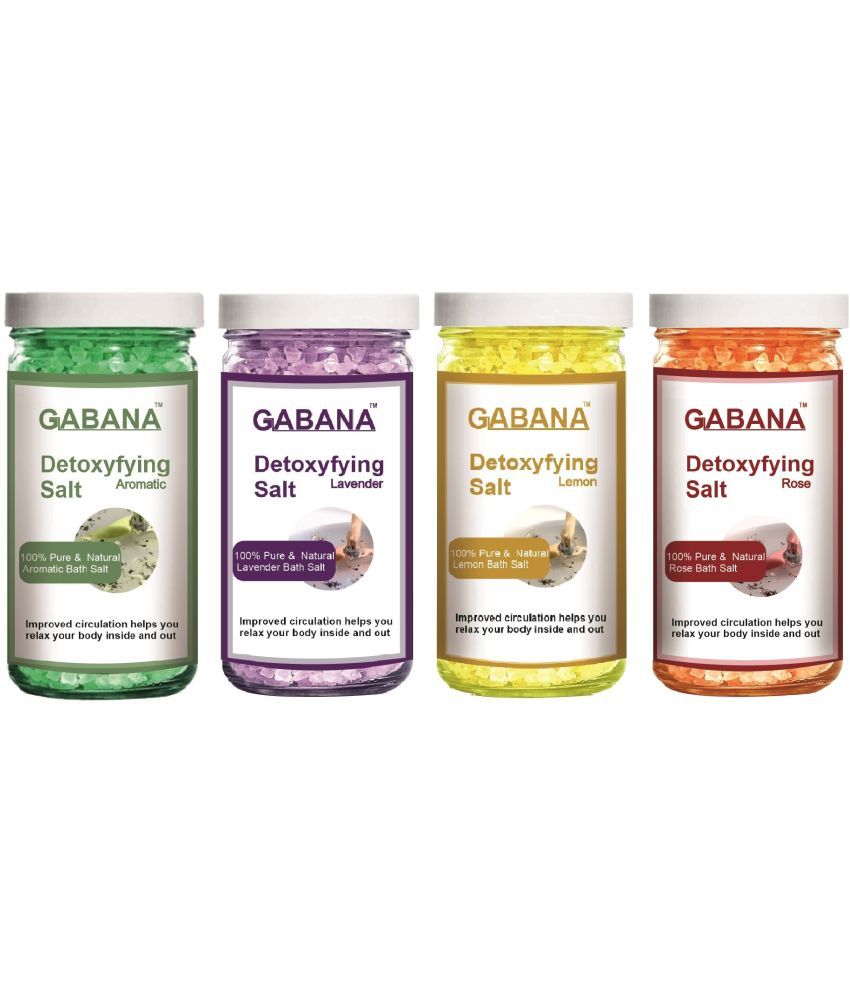     			GABANA Crystal Natural Bath Salt 200 g Pack of 4