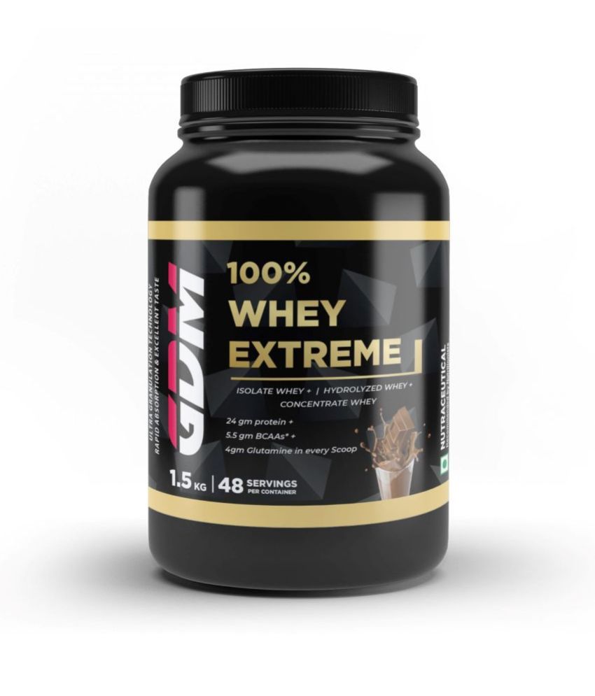     			GDM NUTRACEUTICALS LLP Extreme Whey Protein Powder ( 1.5 kg , Chocolate - Flavour )