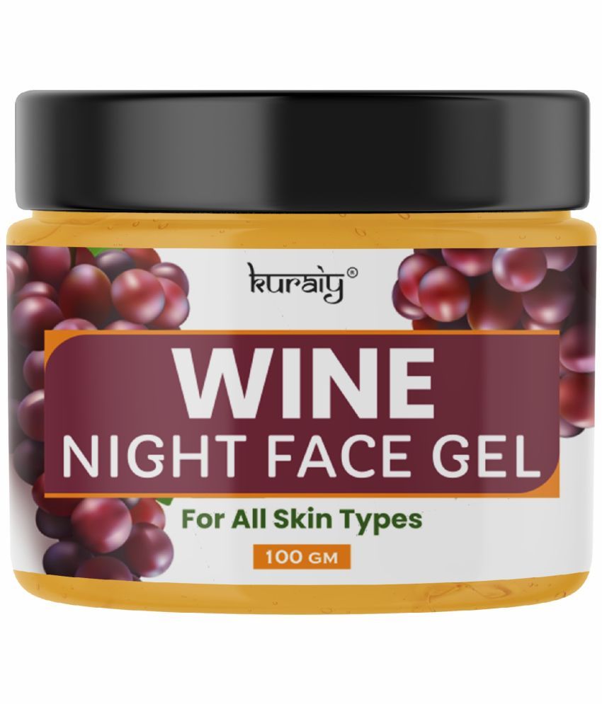     			KURAIY Wine Night Face Gel Suitable for All Skin Types 100g Pack of 1