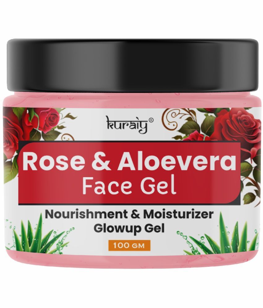     			KURAIY Rose & Aloe Vera Nourishment And Glow Up Face Gel for All Skin Types 100g Pack of 1