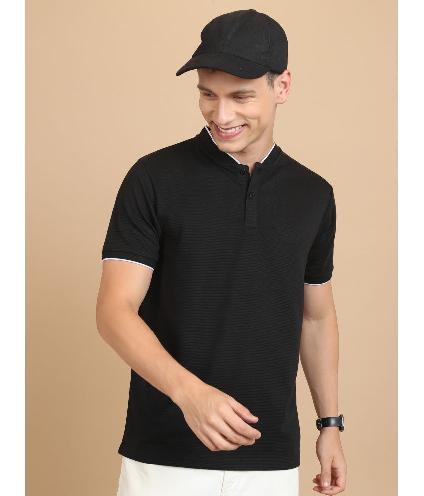     			Ketch Polyester Regular Fit Solid Half Sleeves Men's T-Shirt - Black ( Pack of 1 )