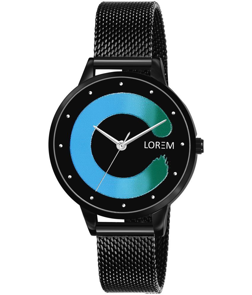     			Lorem Black Stainless Steel Analog Womens Watch