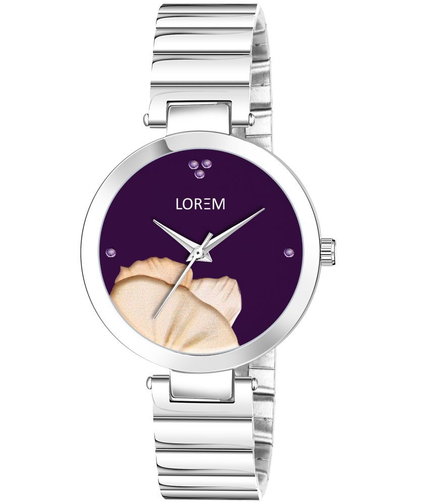     			Lorem Silver Metal Analog Womens Watch