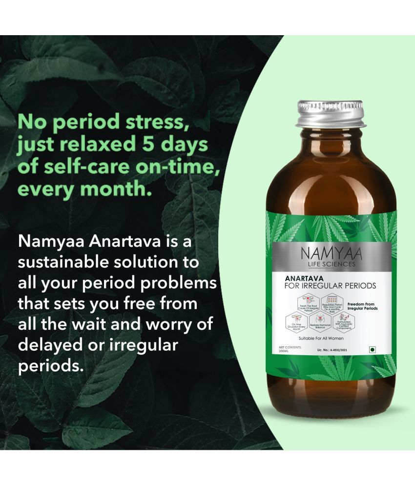     			Namyaa Ayurvedic Formulation Anartava Syrup For Irregular Periods, 200 Ml Pack Of 1