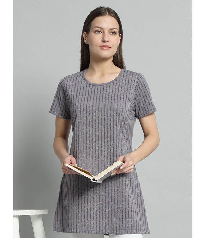     			OGEN Lavender Cotton Blend Regular Fit Women's T-Shirt ( Pack of 1 )