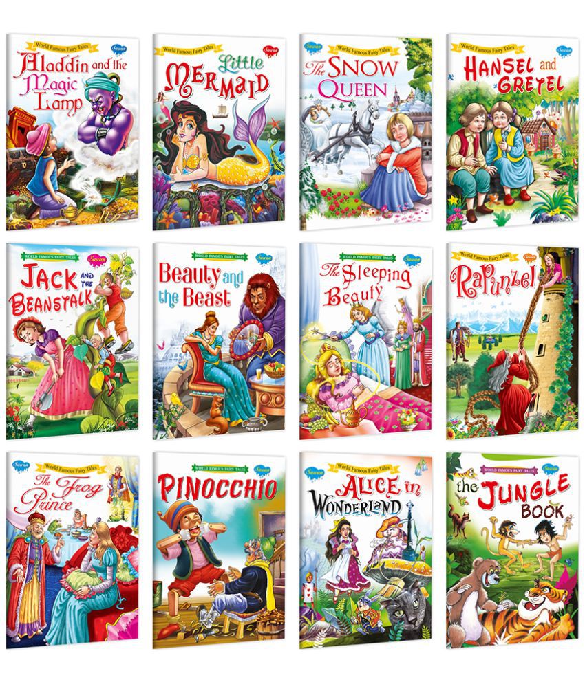     			Princess Fairy Tales Pack : A Set of 12 Classic Children Fairy Tales (Abridged and Retold) Paperback | Super jumbo combo for collecters and library Story books