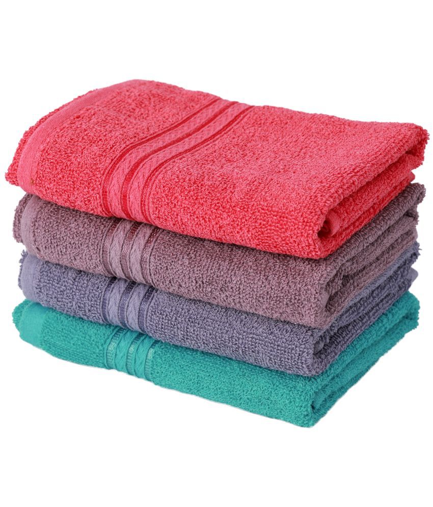     			Satisfyn Cotton Solid Hand Towel 401-450 ( Pack of 4 ) - Assorted