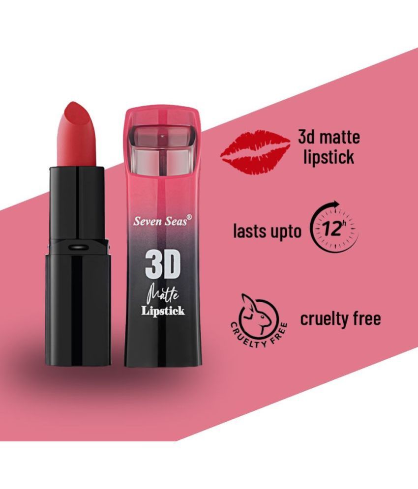     			Seven Seas 3D Matte Lipstick | Long Lasting | Waterproof Matte Lipstick for Women(Castro 1)